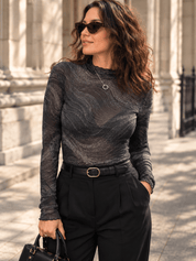 After Dark Contour Mesh Top - rage quit