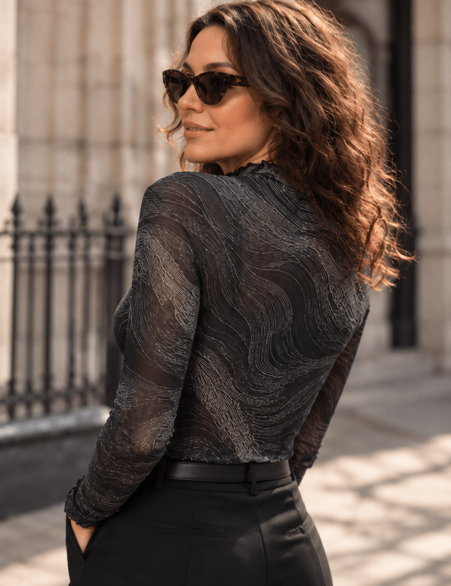 After Dark Contour Mesh Top - rage quit