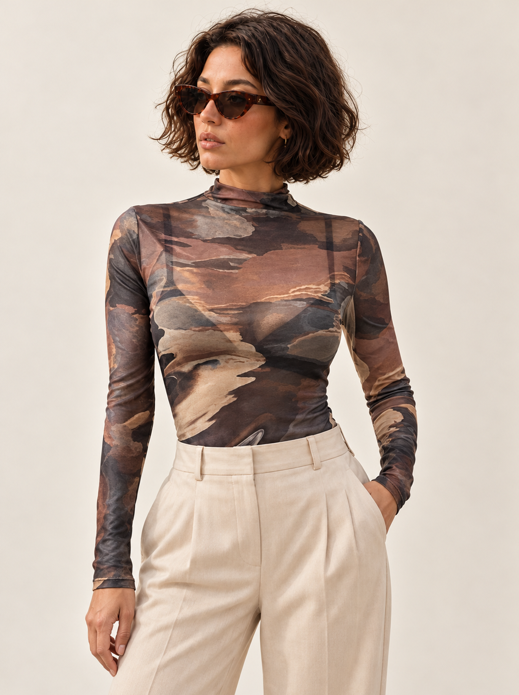 COMMAND Camo Mesh Top