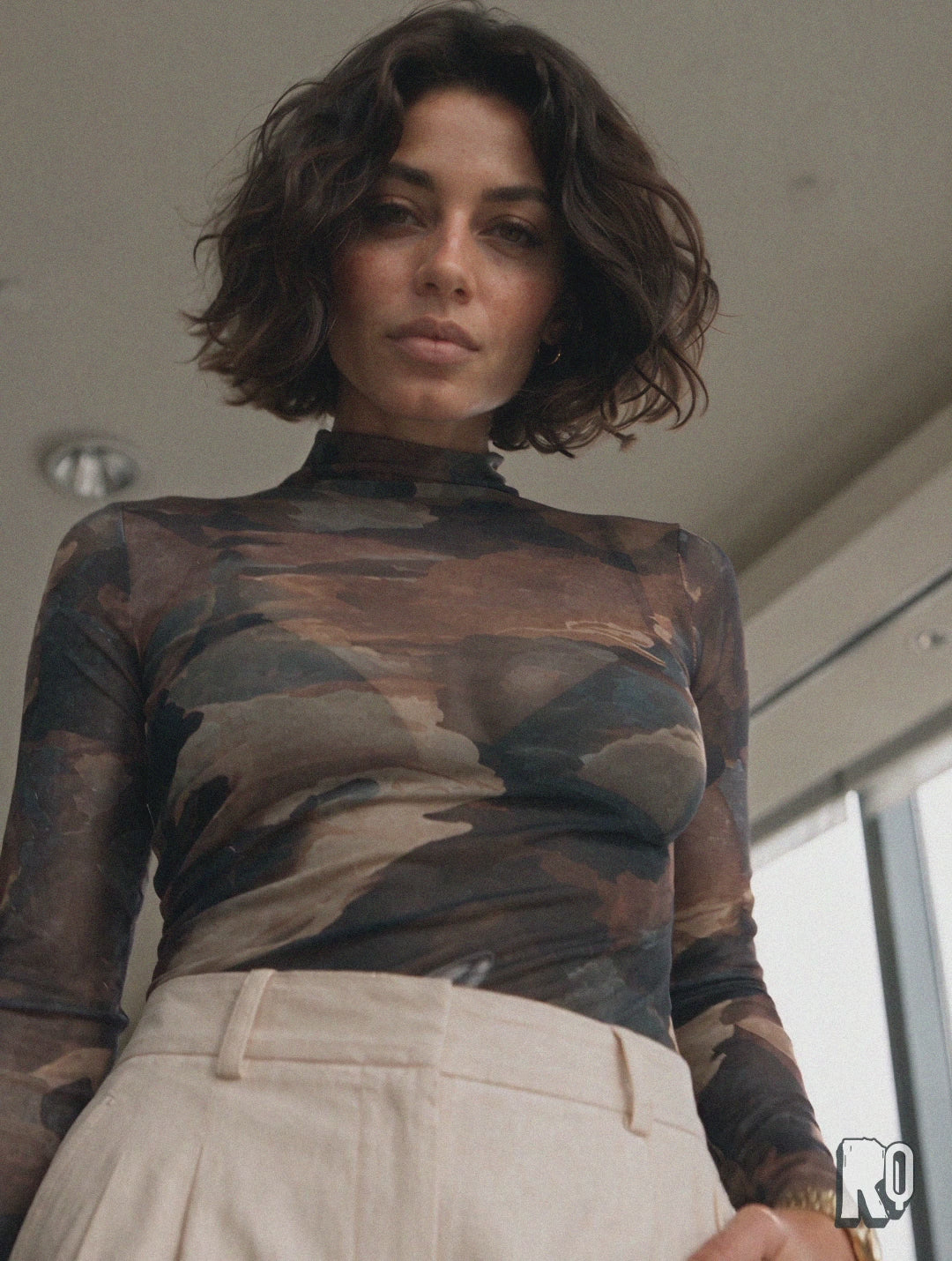 COMMAND Camo Mesh Top