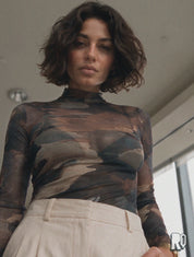 COMMAND Camo Mesh Top