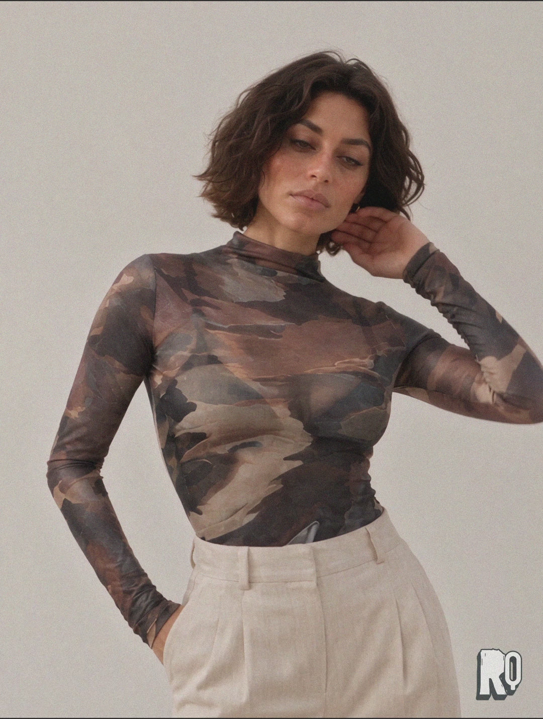 COMMAND Camo Mesh Top