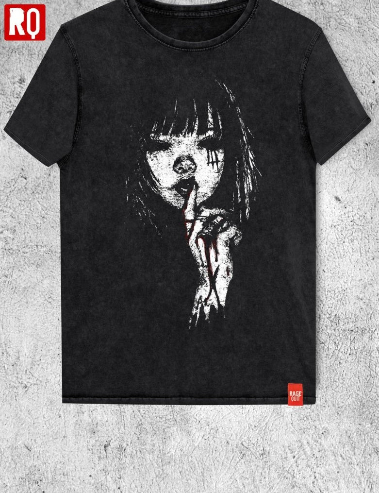 Silent Bite mineral washed t-shirt - rage quit