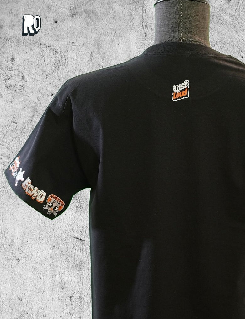 Street Cuffs printed black tee - rage quit