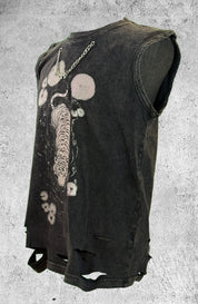 Tigerflow - distressed sleeveless shirt - rage quit