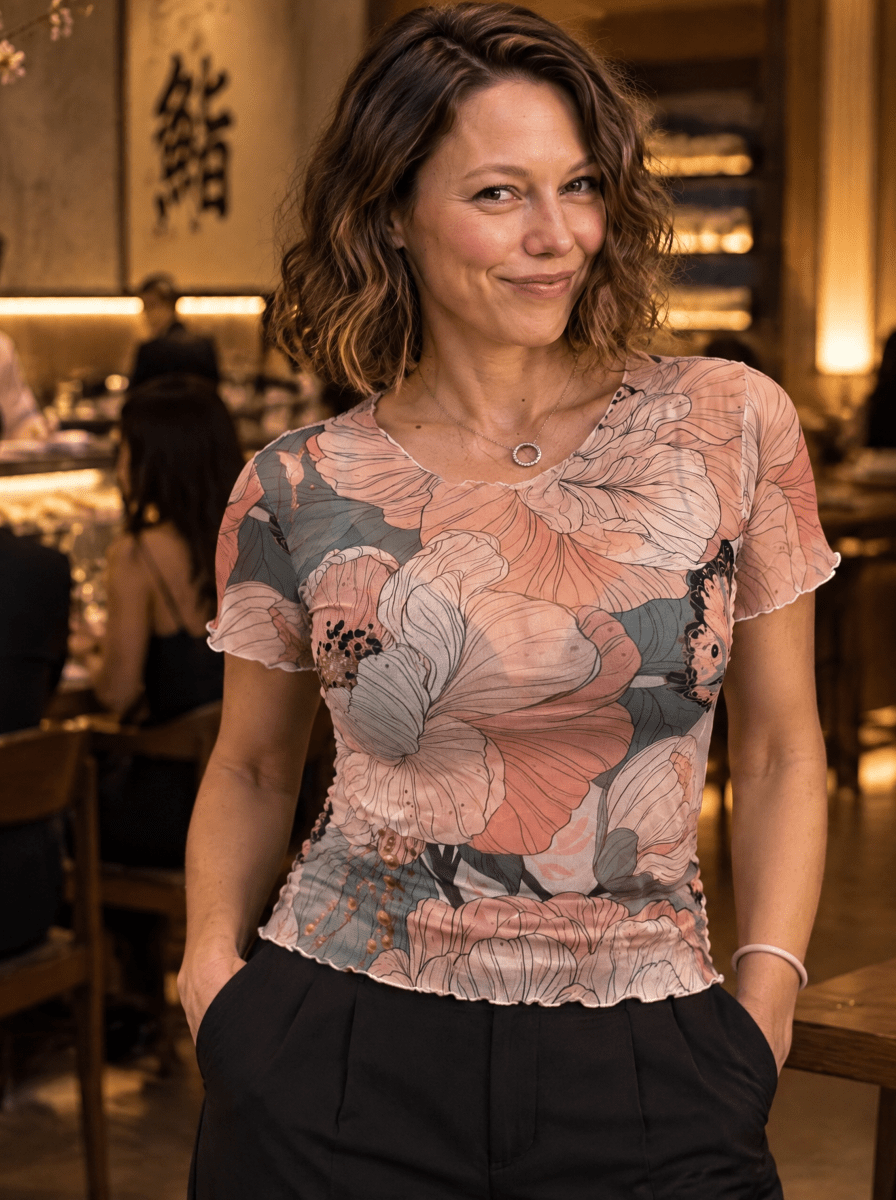 Wild Bloom — Pink Floral Mesh Top - rage quit